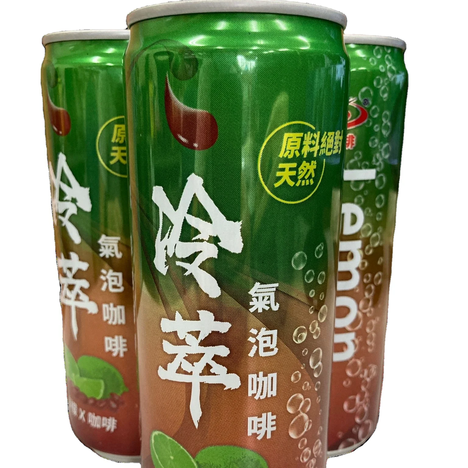 Пузырьковый чай, поставщик из Тайваня, 330 мл, сверкающая бутылка для воды с лимонным кофе