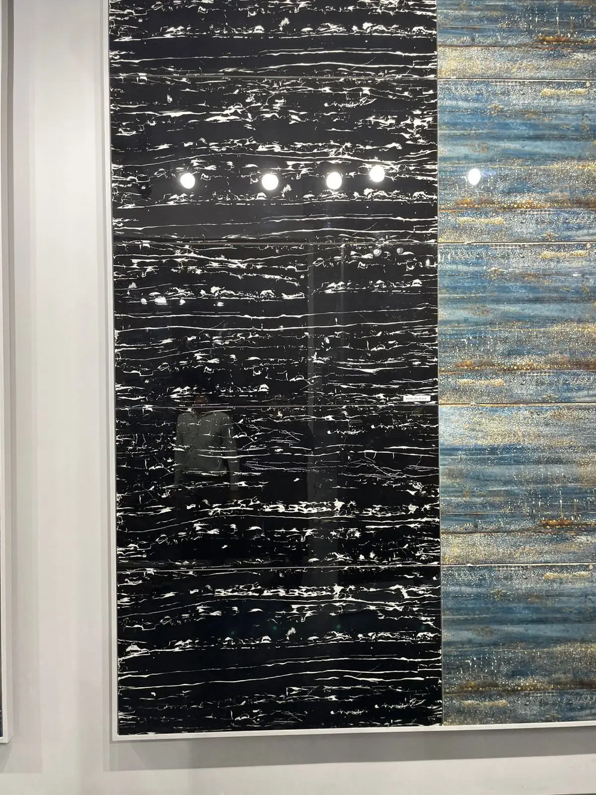 inkjet digital porcelain polished black vitrified tiles 600*1200 mm with 8.8 mm thickness from india