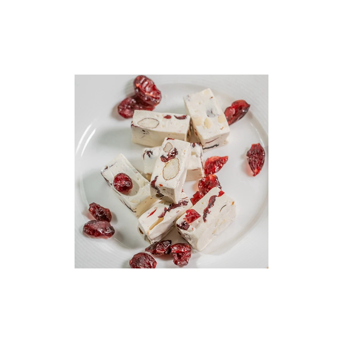 Delicious Nougat Crisp Honey Nut Milk Desert Chewy Bar Mandorlato Cranberry Candy
