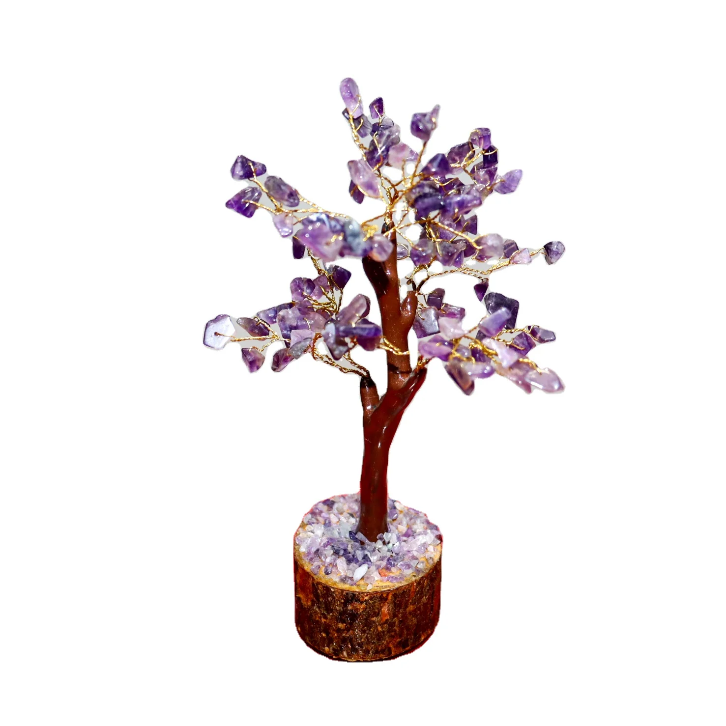 Handmade Crystal Stone Chips Trees Amethyst Gemstone Tree for Decoration and Gift available at Reasonable Price in India