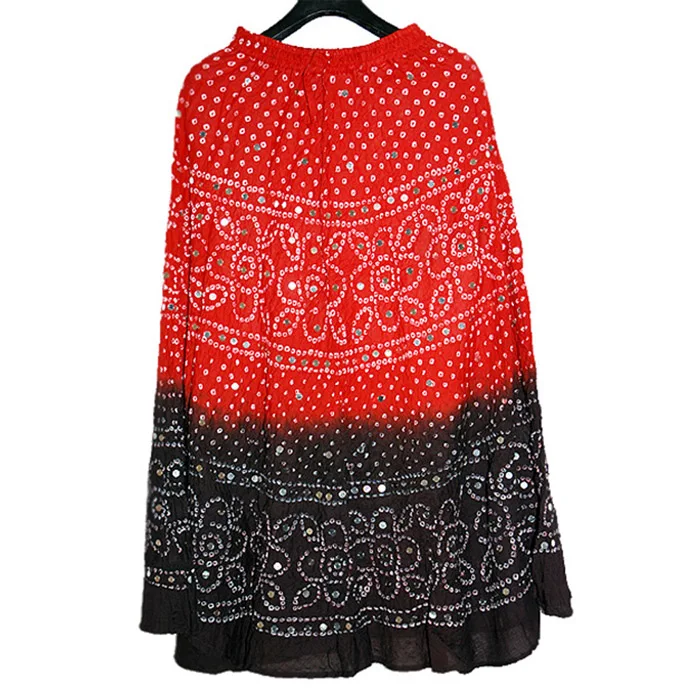 Indian Skirts Wholesale Indian Handmade Bandhej Print Long Skirt