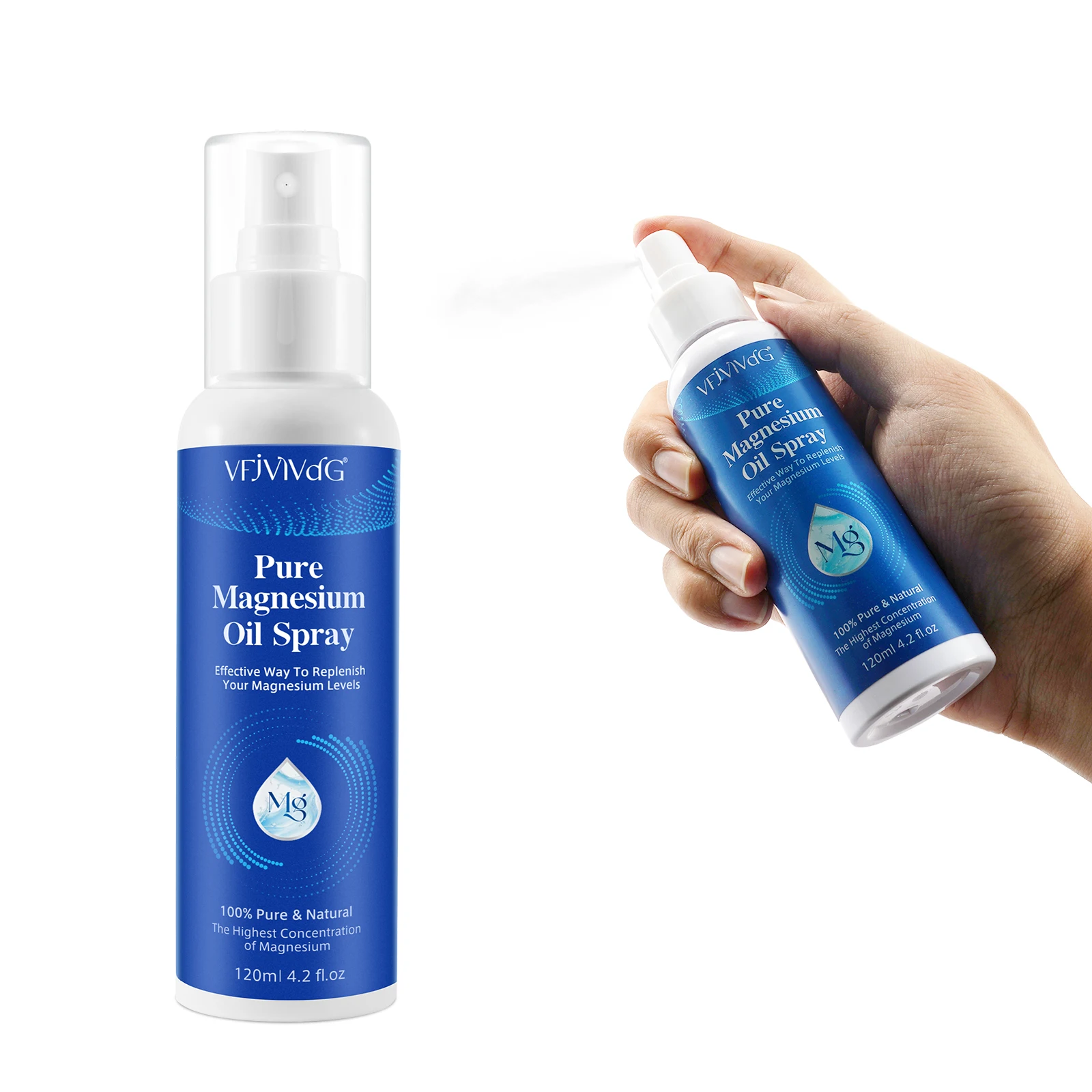 120Ml 4.2 Fl.Oz High Concentration Topical Genuine Zechstein Magnesium Chloride Topical Magnesium Pure Magnesium Oil Spray