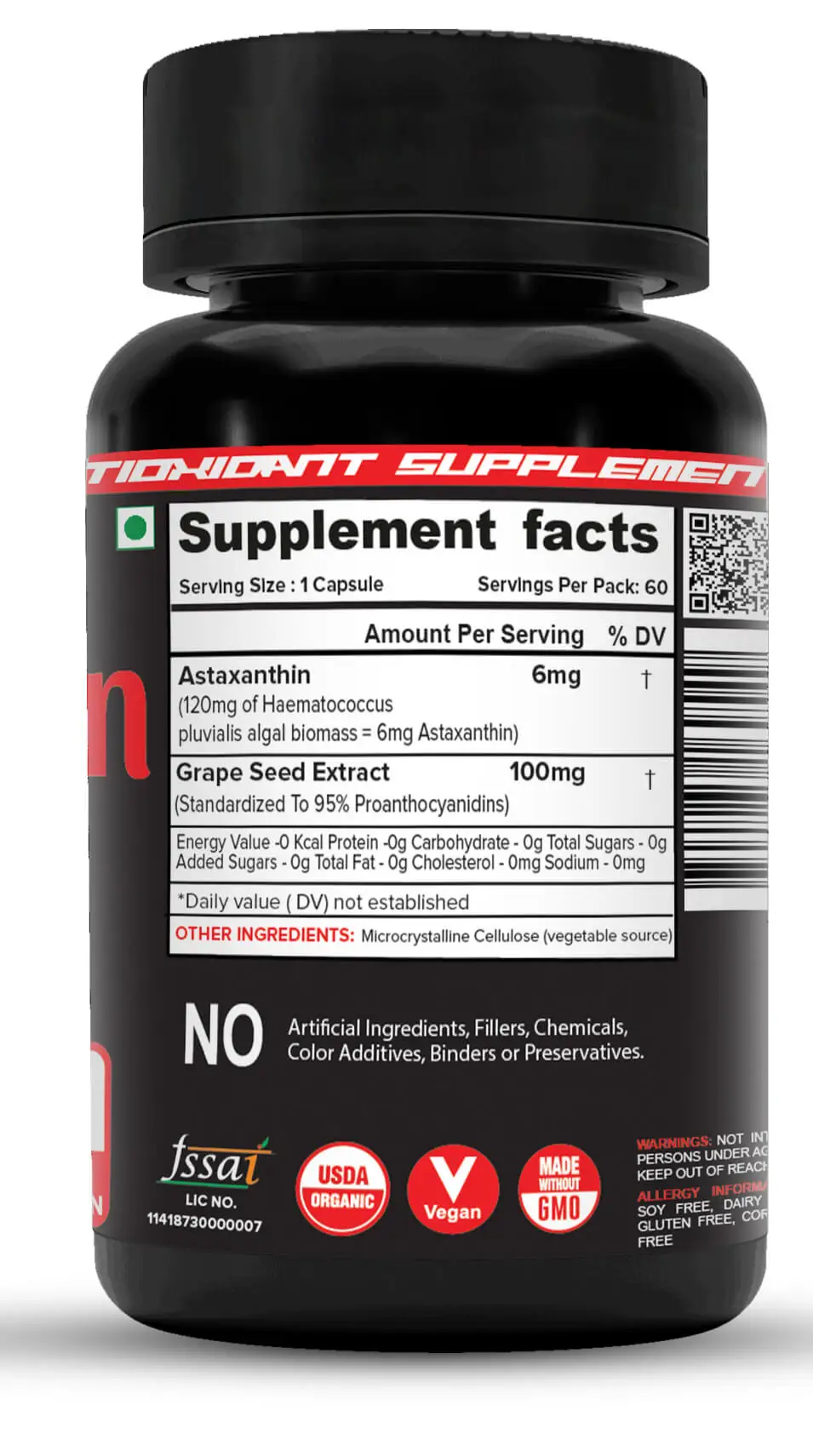 Astaxanthin 6mg - 60 Capsules