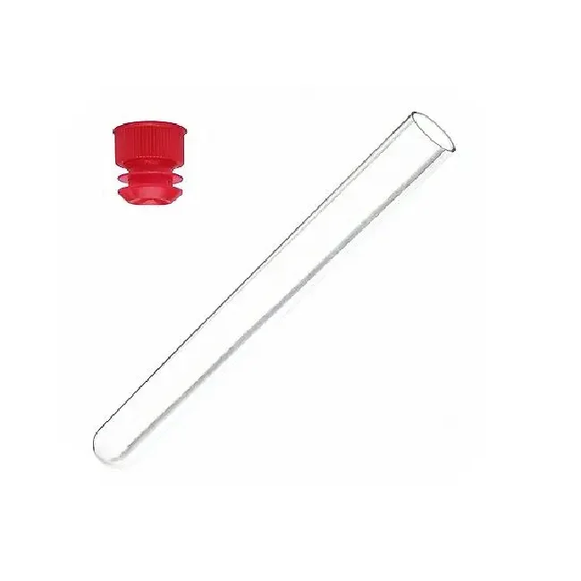 Best Quality Leak proof Glass Replacement Test Tube with Polypropylene Push-Cap (8ml to 10ml) for Packing Aquarium Reagent Kits