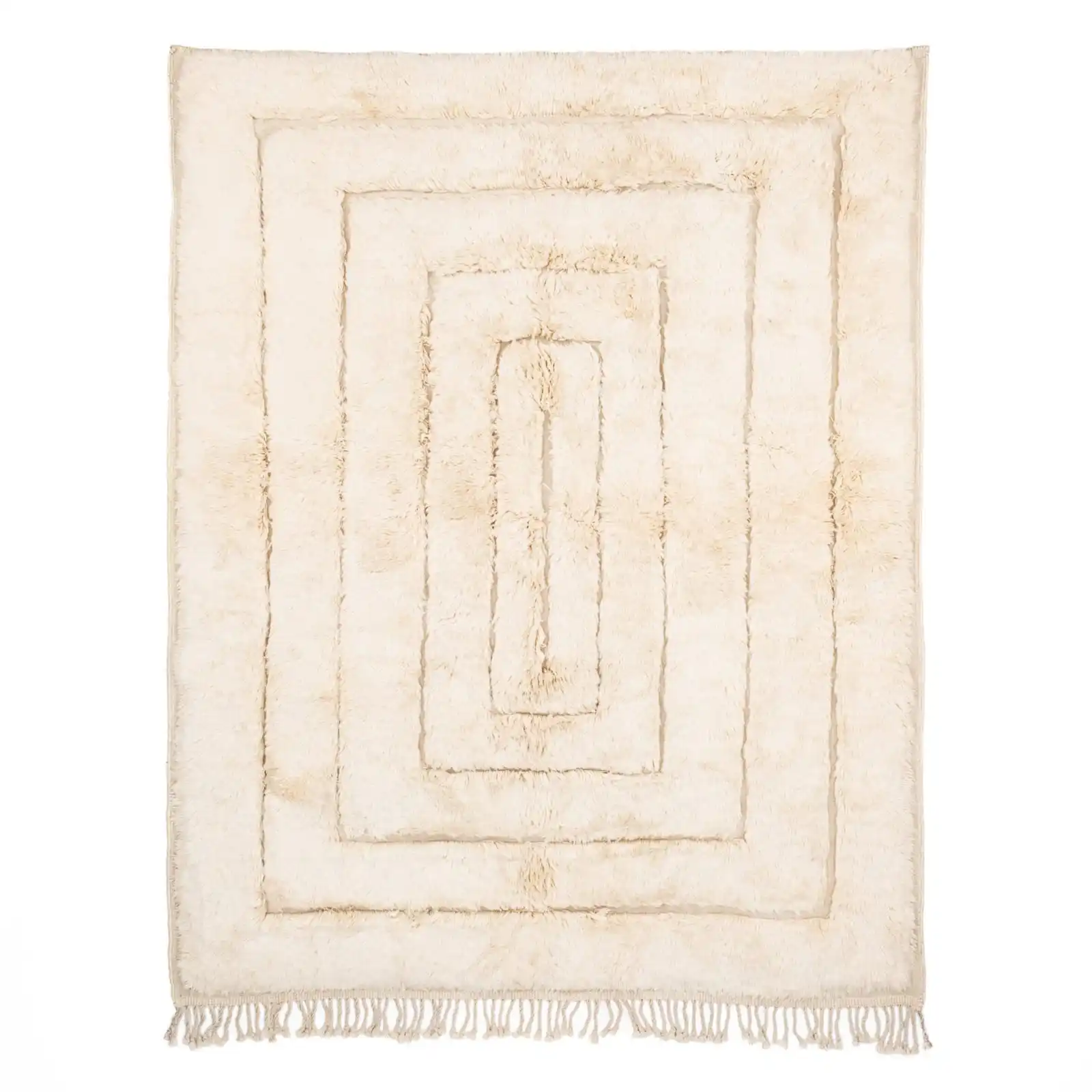 Unique moroccan rug  carpet Hand Made Moroccan Boho Beni Ourain Rugs Albertina Hand Knotted Wool Cotton Black Beige Area Rug