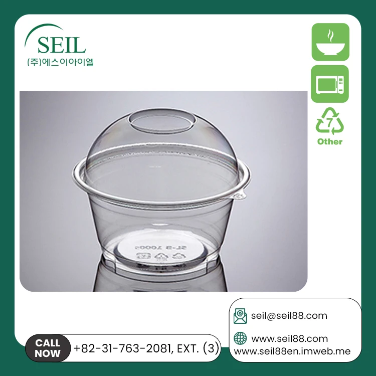 Competitive Market Price Excellent Quality Transparent Desserts and Ice Cream Serving 1000ML PET Plastic Cups (SL-B1000s Base)