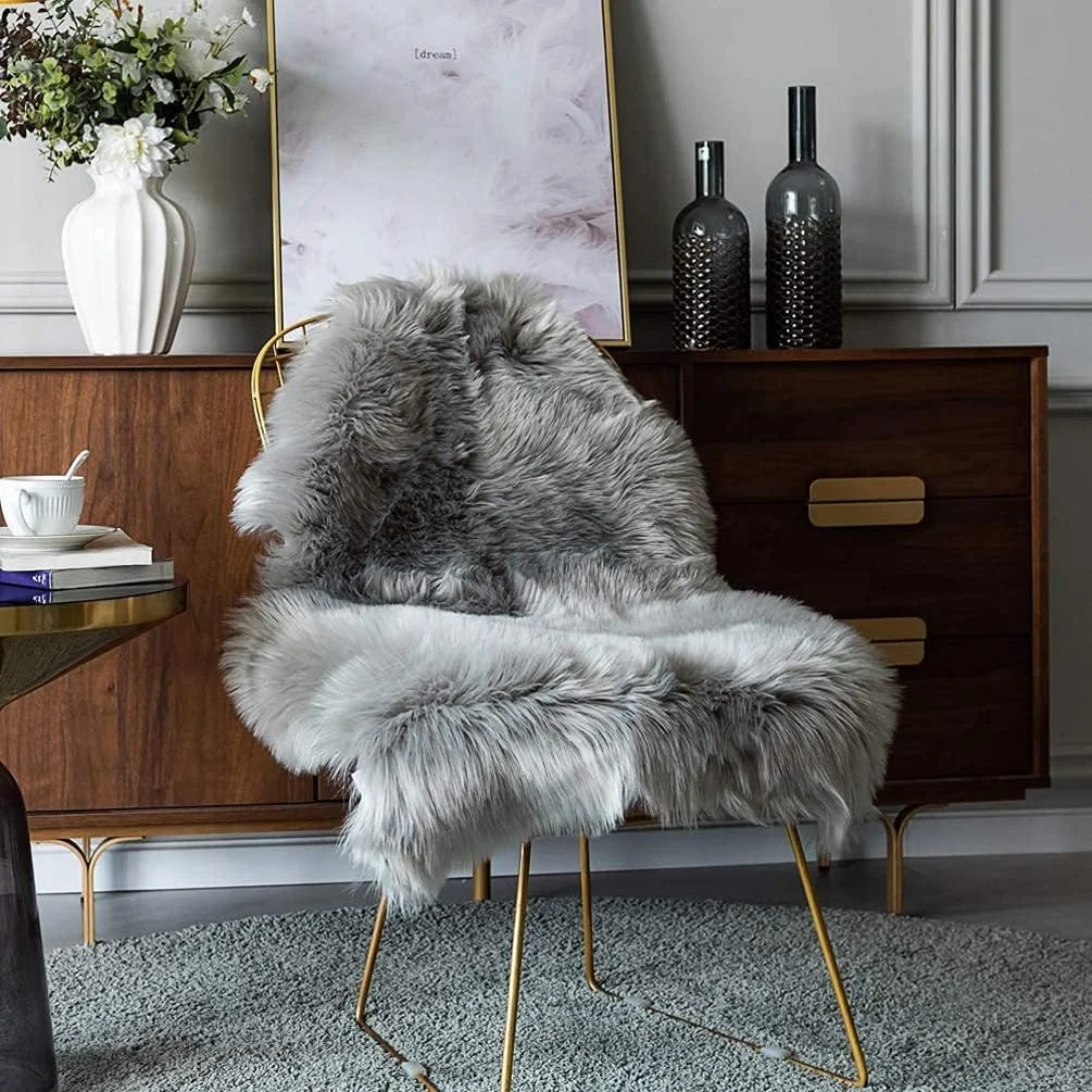 Fashion Mat Soft Shaggy Fluffy Rug Carpets Faux Sheepskin Rug For Bedrooms Floor Living Room