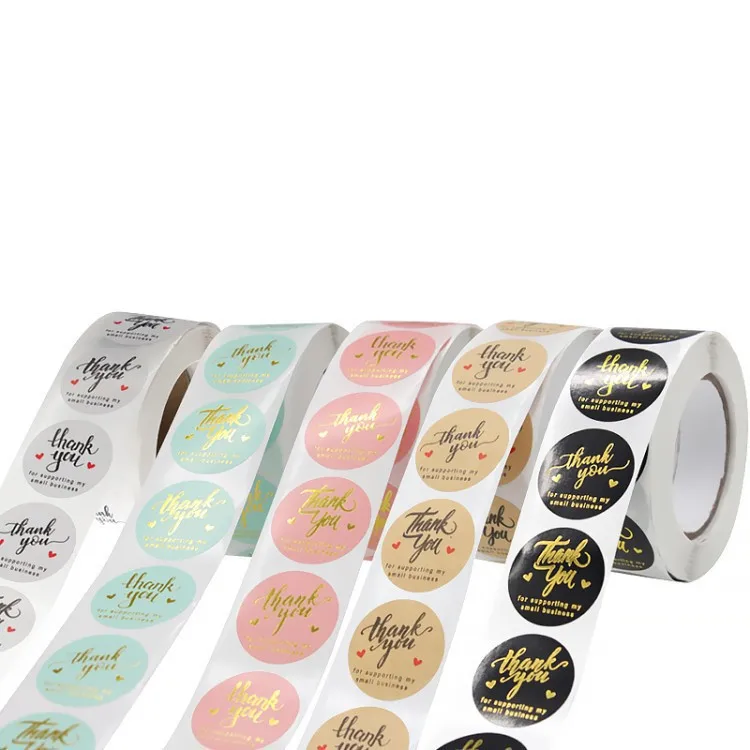 Rose Gold Foil Thank You Thankyou Stickers For Your Purchase Stickers