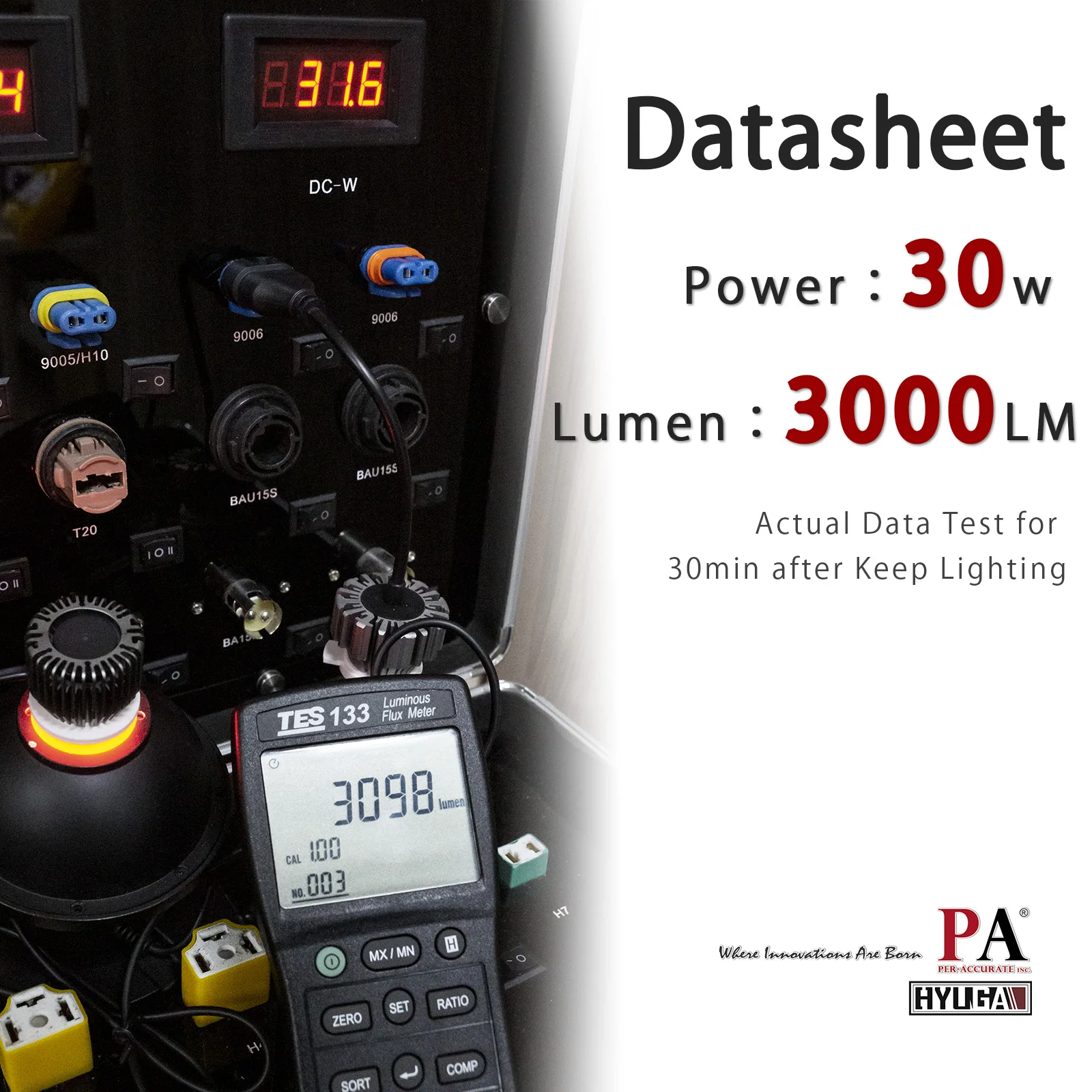 Fog Light Headlight LED 60W High Power  Integrative Design White 6000LM U623 H1/ H3/ H7/ H8/ H9/ H11/ 9005/ 9006/ 9012