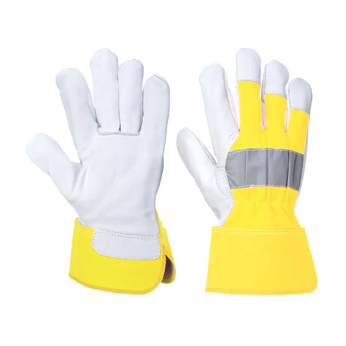 Custom Logo PU Coated Safety Gloves Winter Leather Work Gloves for Sports & Cycling A+ Car Driving Safety Class