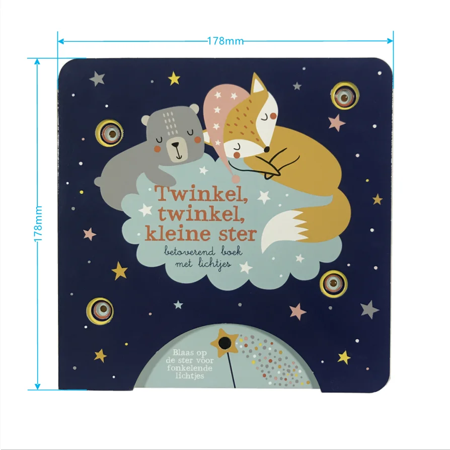 interactive touch and feel push button custom made baby musical rhymes sound book with sound module