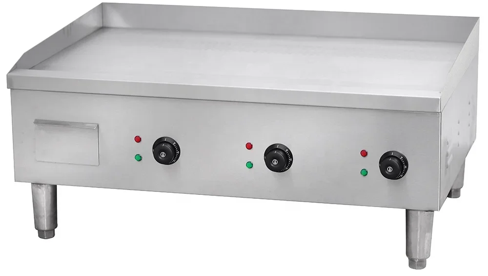 2024 Guangzhou Flat Gas Half-Grooved Burger Griddle Grill Equipment Commercial Grill Commercial For Restaurant