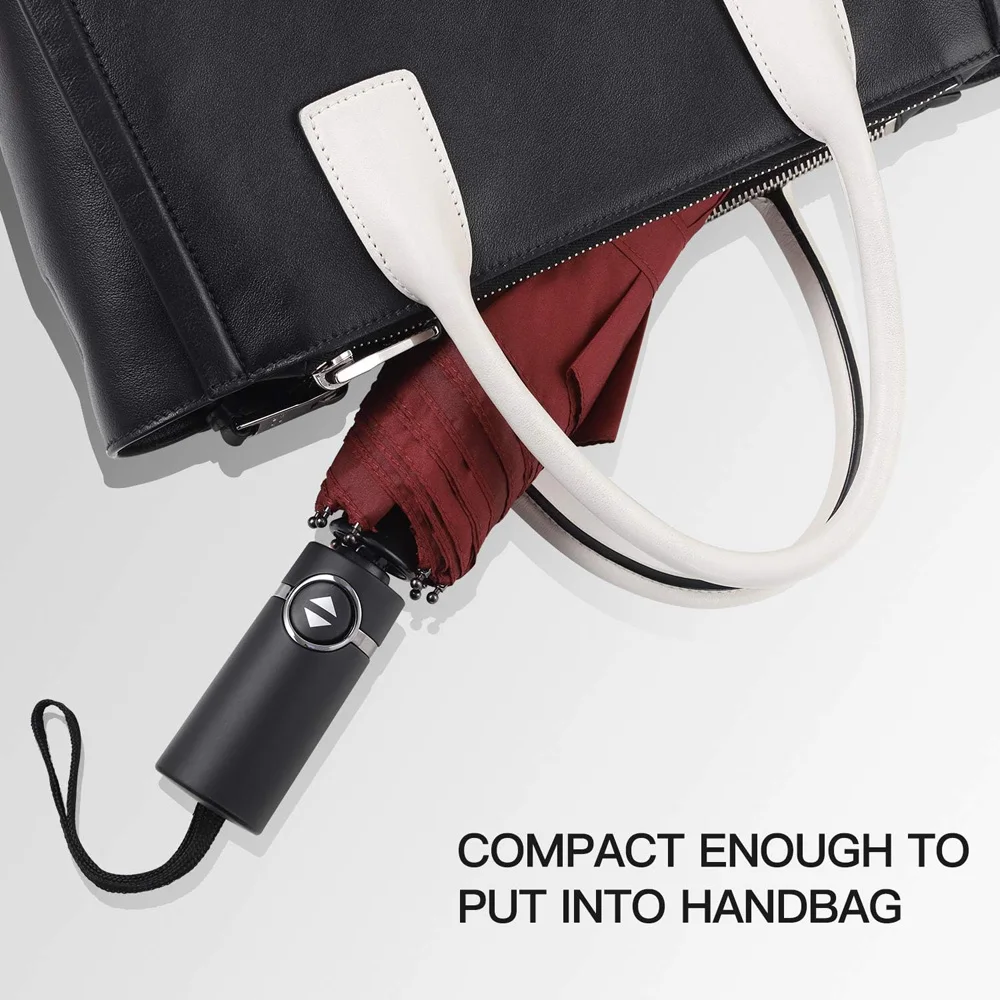 Fashion Designer Water-Repellent custom logo umbrella automatic windproof 3 folding umbrella