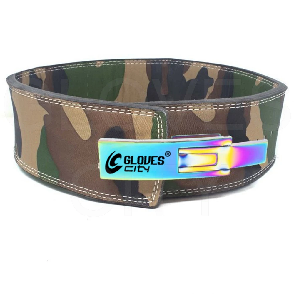 Customized 4 Inch 10-13 mm Heavy Leather Lever Belt for Weightlifting and Fitness Powerlifting with Customizable Logo