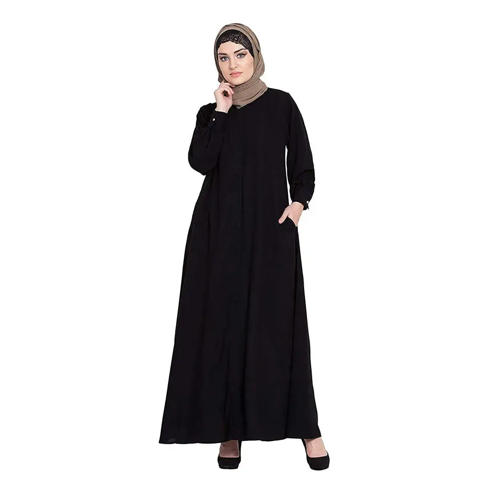 2022  New Modest Wear Solid Color Nida Jilbab Khimar 2 Pieces Abaya Islamic Prayer Clothing