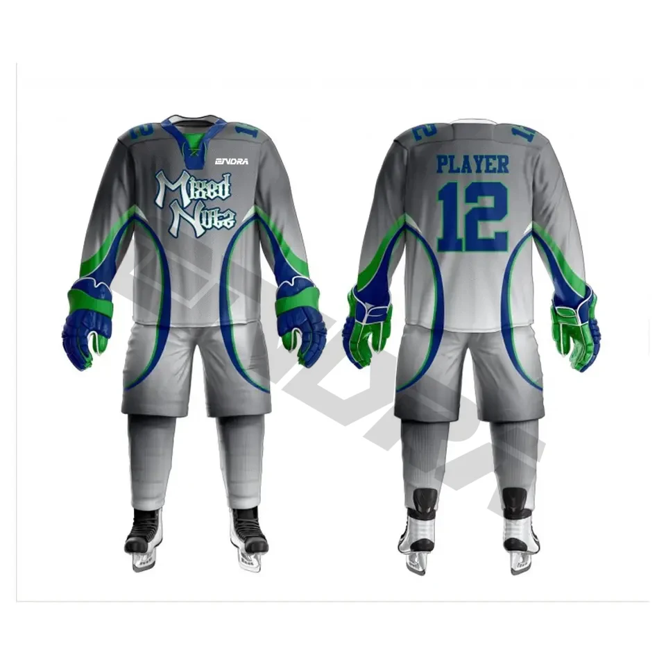 Men Hockey Jersey Kids Men Bulk Goalie Custom Made Plain Practice Team Set Reversible Mesh Ice Hockey Jerseys Sublimated
