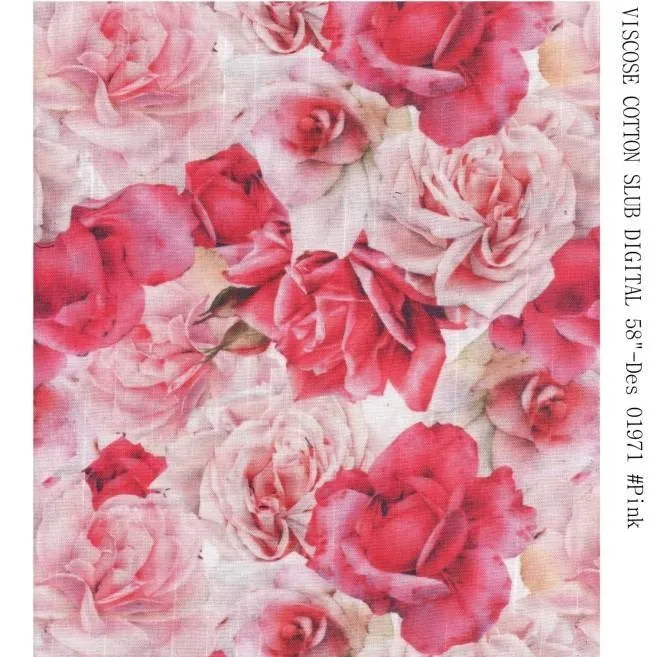 Cotton slub, Cotton Rayon, Cotton satin digital printed fabrics in beautiful designs available in bright and bold colors