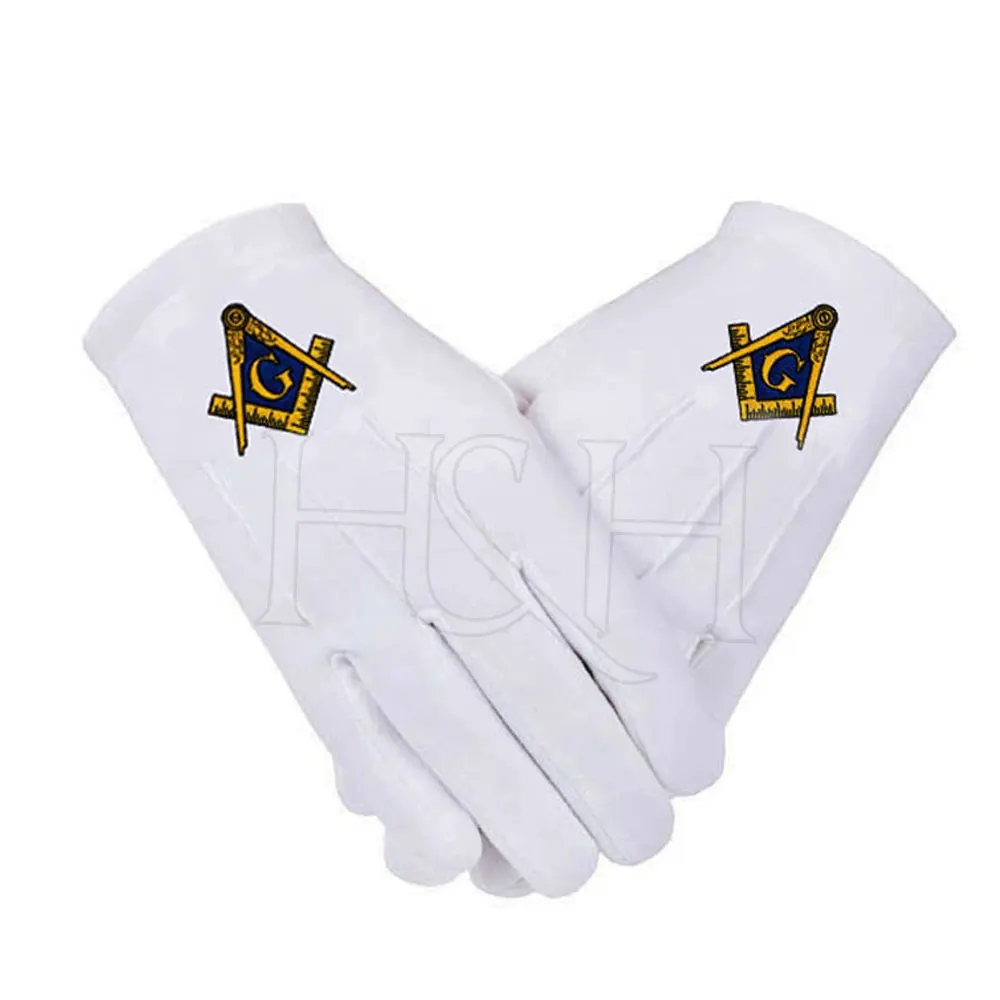 Черные однотонные перчатки Masonic Regalia из хлопка оптовая продажа низкая цена masonic