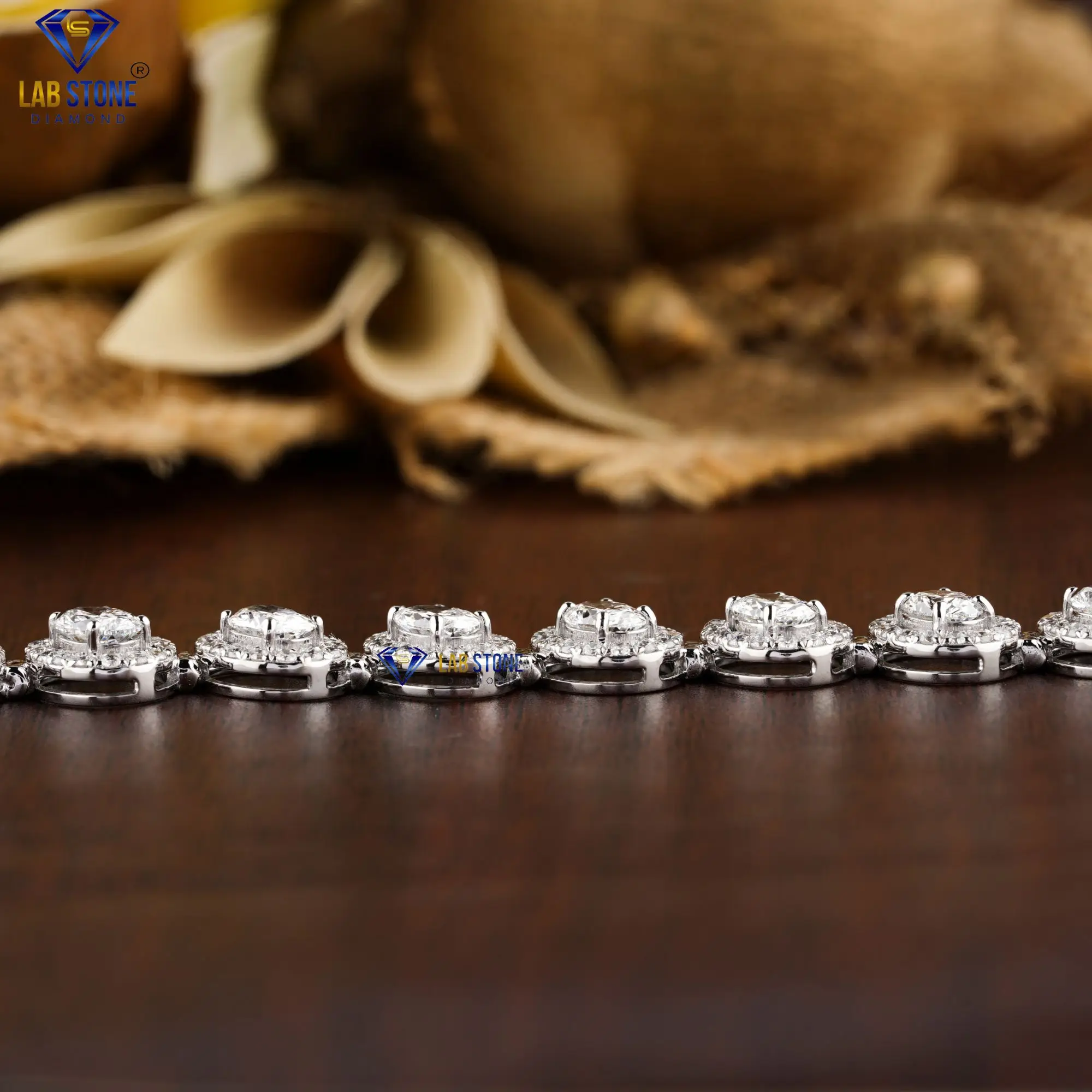 15.84 CT Oval & Round Brilliant Cut Diamond  Diamond Bracelet 18k White Gold  Cvd/Hpht Diamond  Jewelry