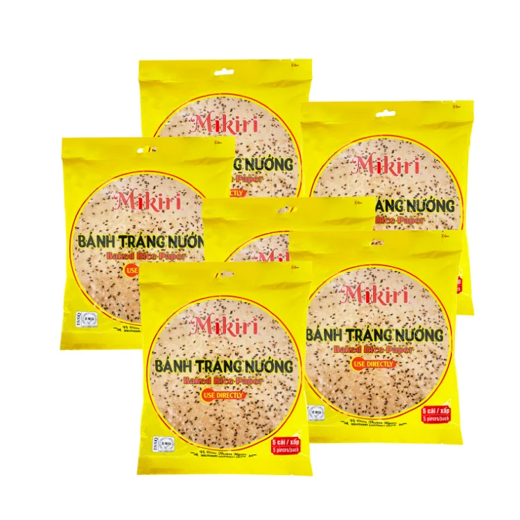 Famous Rice Cracker Vietnam/Rice Sesame Paper Cracker 130 Gram Ingredient Rice flour, coconut Eat as Snacks, Biscuit, Cracker