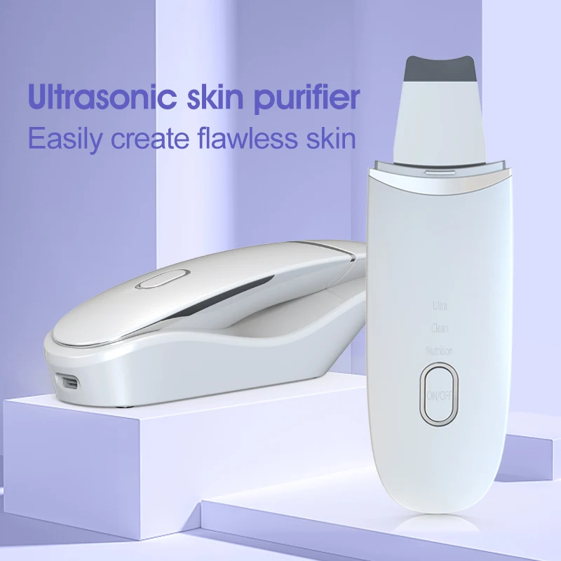 Electric Face Deep Skin Peeling Professional Sonic Facial Scrubbers Wireless Ultrasonic Skin Scrubber Face Spatula
