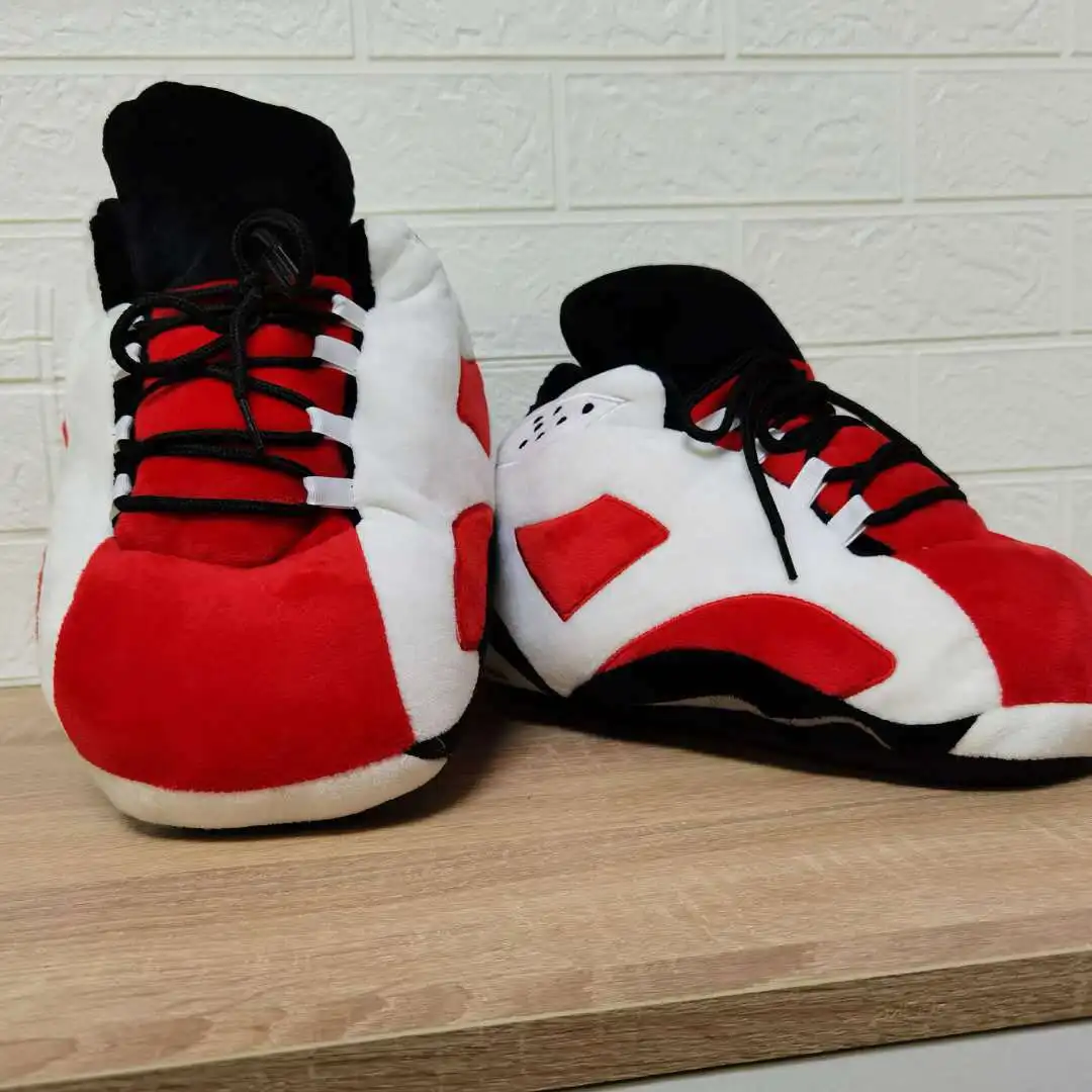 Fashion Plush Shoes Cute Home Warm Slippers One Size Sneakers Floor Cotton Sneaker Slippers Plush Shoes