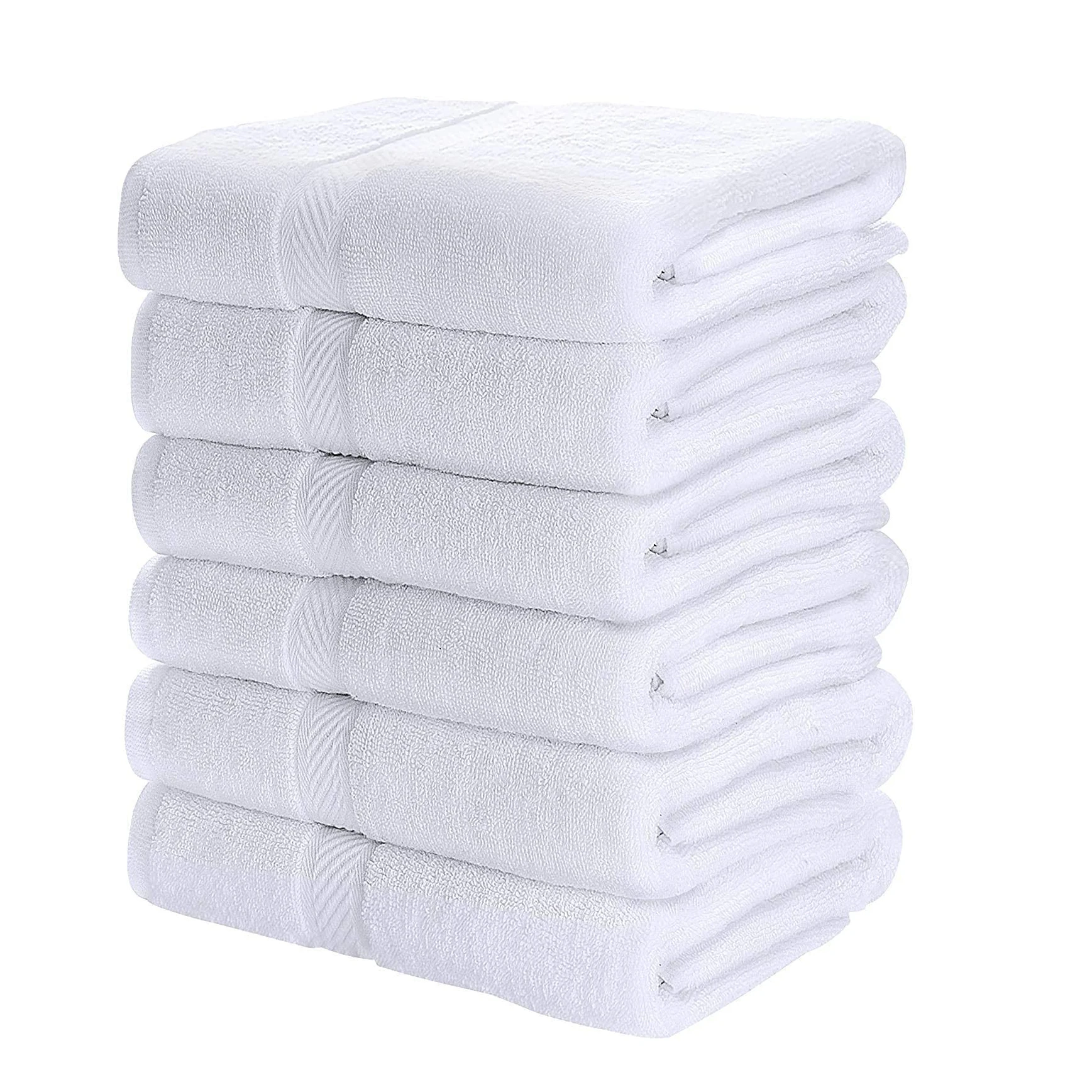 Blue Bath Hand Set of 6 100% Cotton Bathroom Hand 24x48 Inch Ultra Soft Spa Hand OEM ODM style customization logo