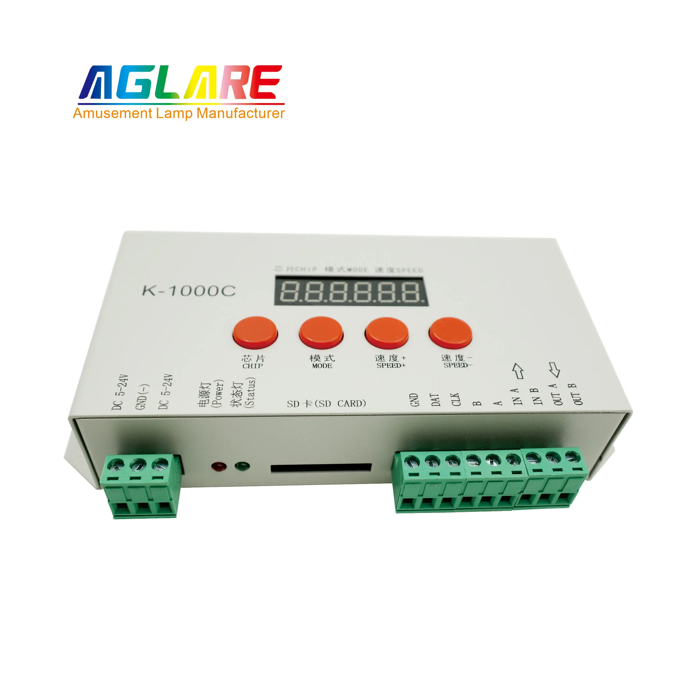 Support Multiple Chips DC5-24V DMX512 1000C RGB Decorative Light  Point Light Source Controller
