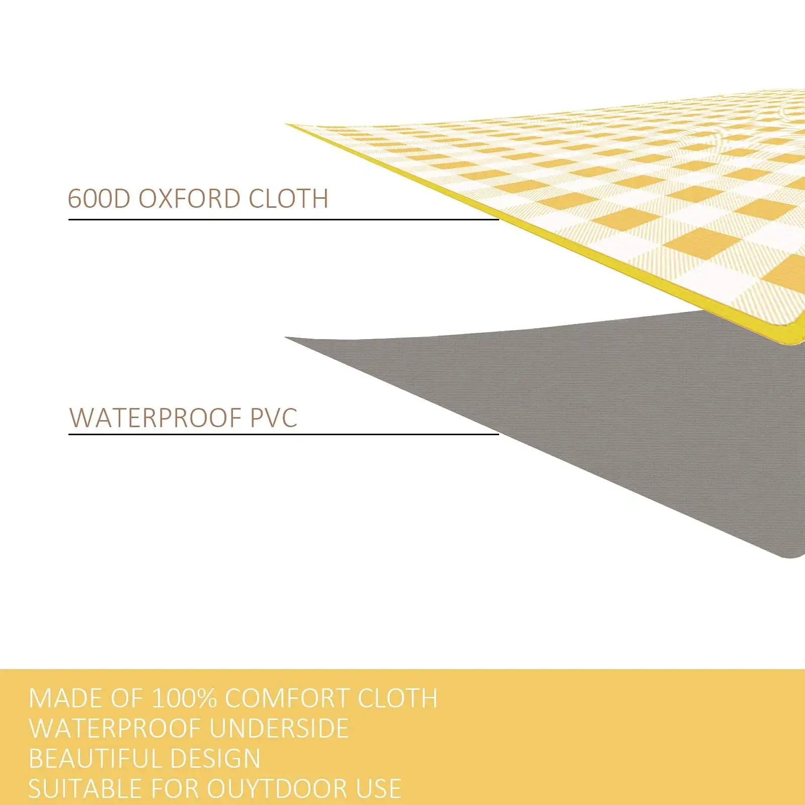 Custom Waterproof Foldable Synthetic Quilted Picnic Sleep Mat Mat Camping Beach Blanket Picnic Floor Blanket