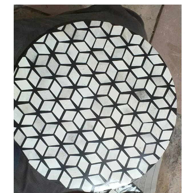 Customized High End Kitchen For Restaurants Breakfast Serving Without Handle Modern Colourful For Home Decoration  Round Tray