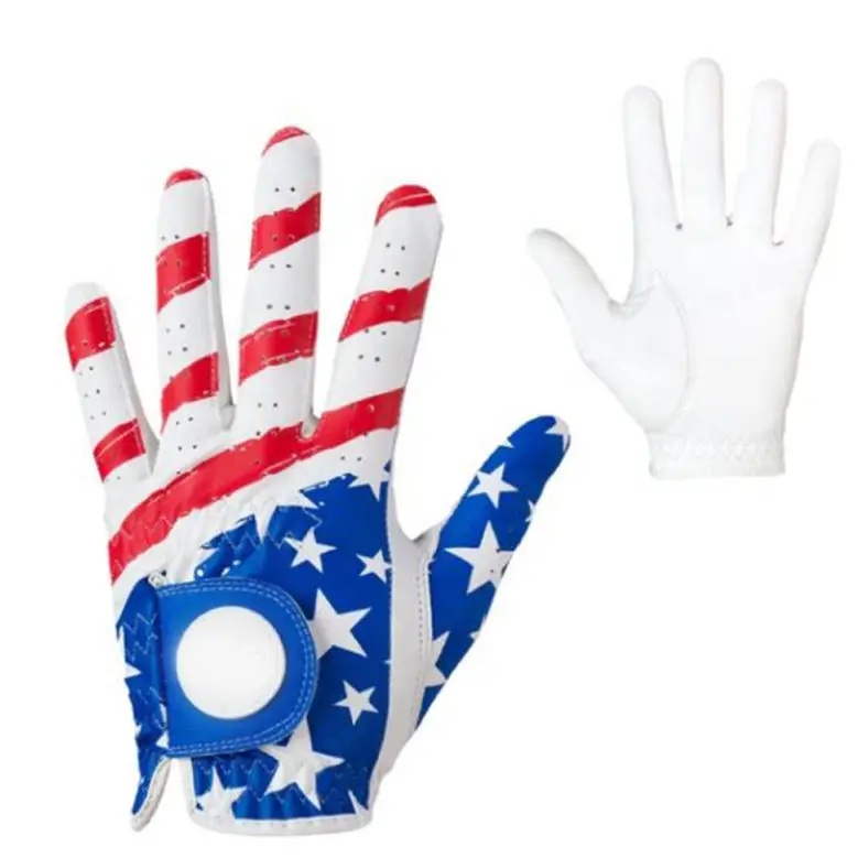 Оптовая продажа, высококачественные противоскользящие кожаные перчатки для гольфа