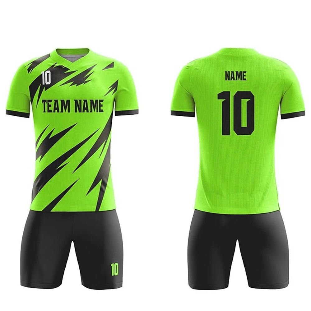 American Football Team Rugby Shirts Stylish Sublimated American Soccer Wear Uniforms Red White Stripes Soccer Jersey Set