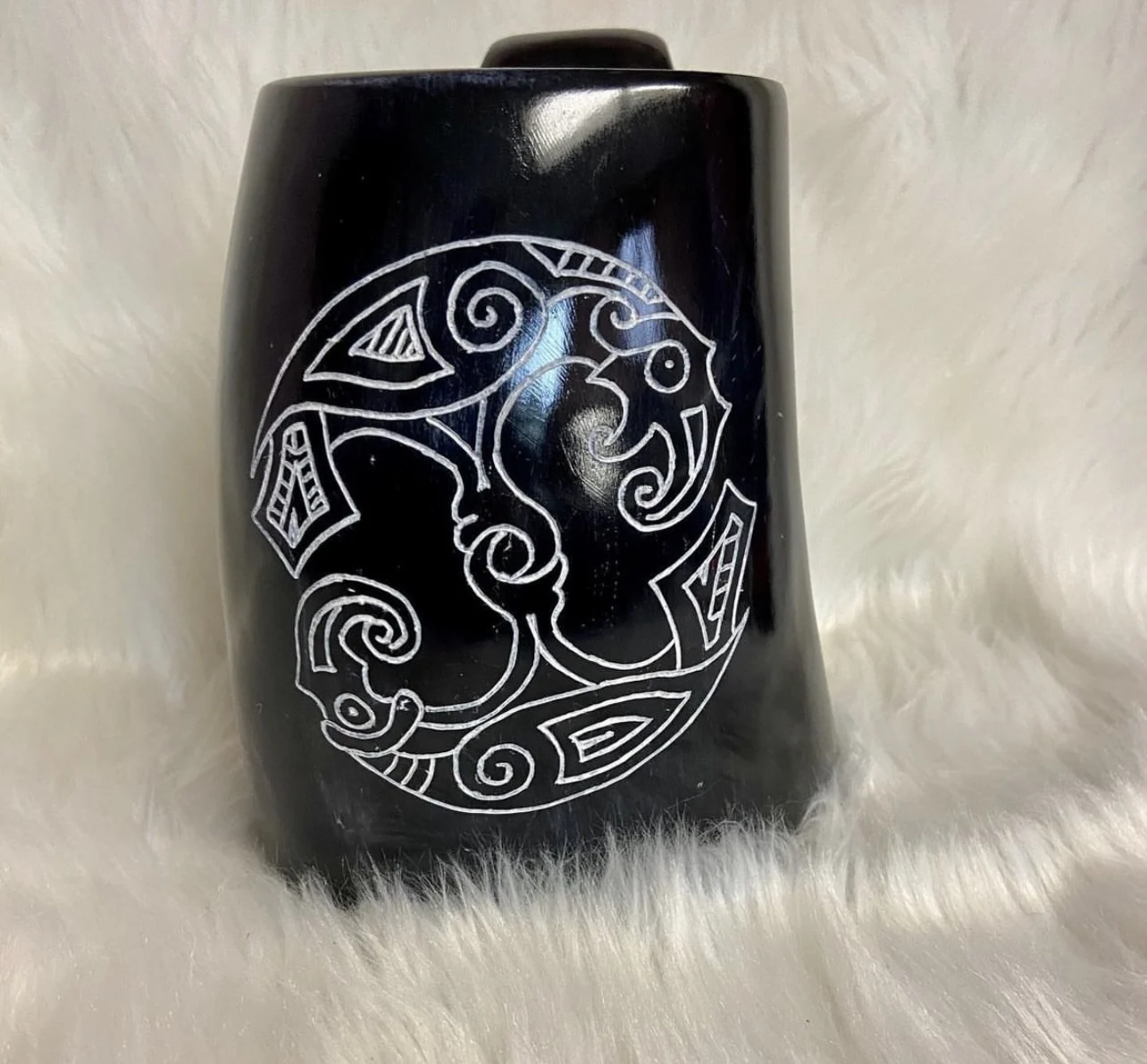 Best Quality Viking Drinking Horn Mug Polished Agate Unique and Elegant Style