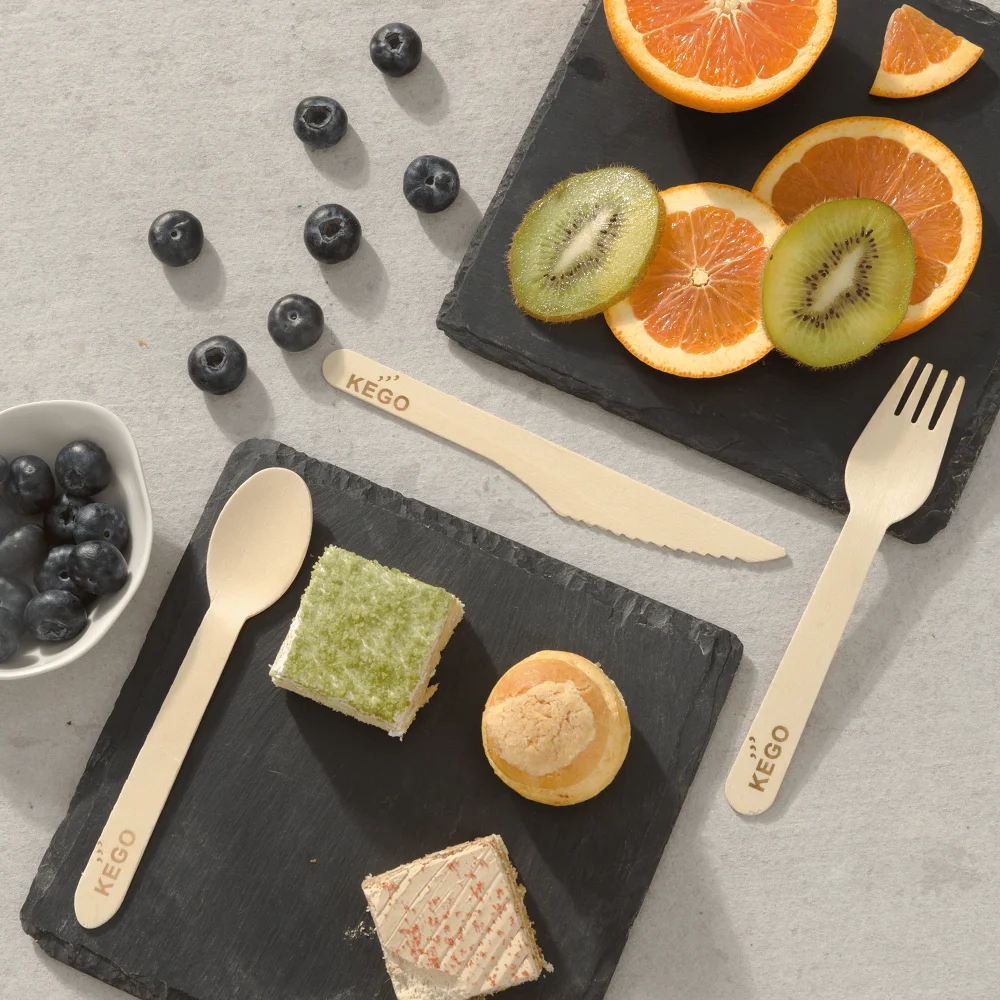 Vietnam Biodegradable knives Wooden Cutlery Kit For Kitchen Appliances Disposable Spoon Fork Knife For Instant Food