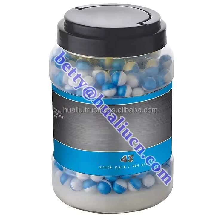 Home&Self Defense Grade PowderBall Inert Projectiles Ammo.43 Caliber Used For Professional Training/Qualification Paintball Guns