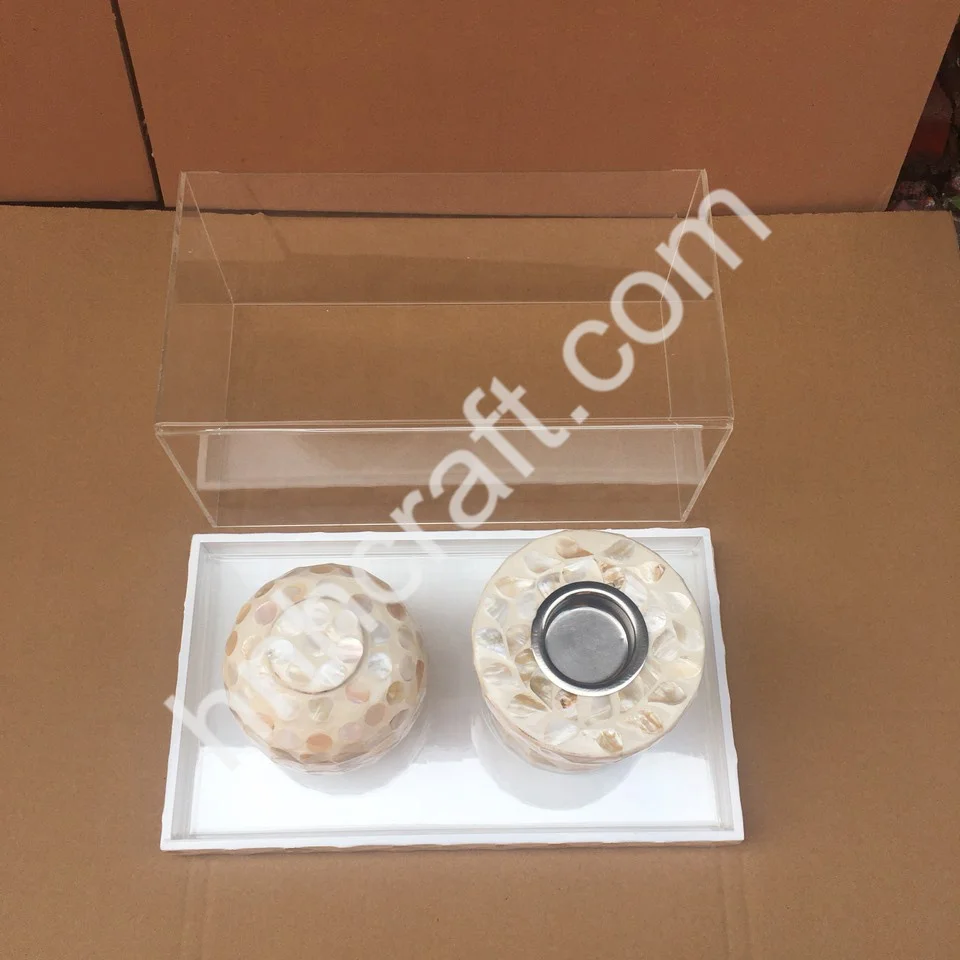 Hot Sale Bakhoor Mother of Pearl Incense Burner Set Variety of Color Custom Design Muslim Gift Set Islamic gift box from Vietnam