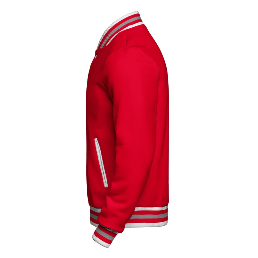 Custom Made Wholesale Cheap Price 100% Cotton Polyester Solid Color Baseball Letterman Men Jackets Best Outdoor Jackets