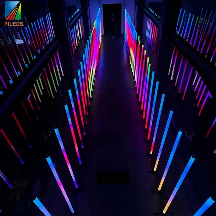 Цифровая светящаяся Светодиодная трубка DMX RGB 360 градусов 3D эффект 40 Вт сценического освещения излучатель белого луча