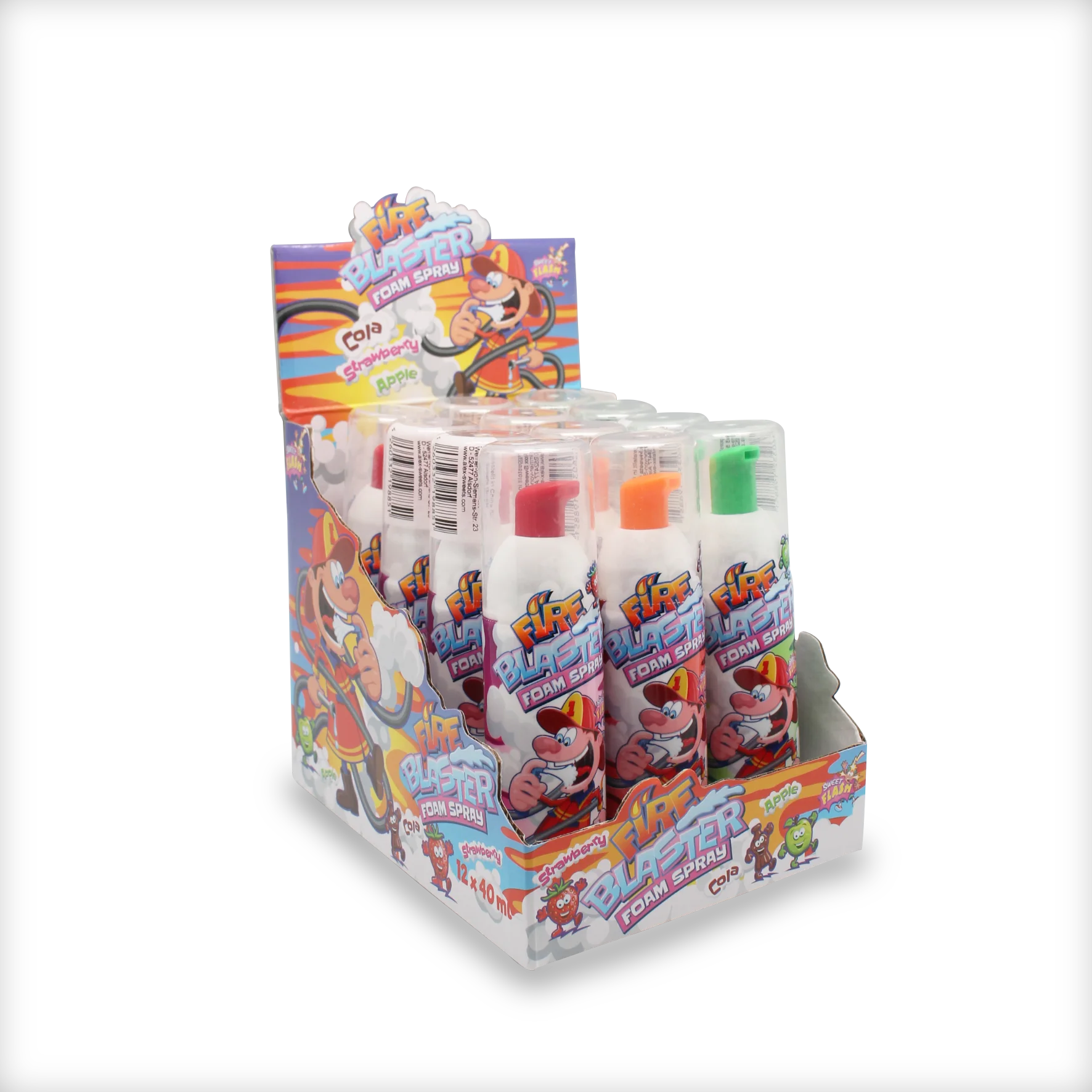 Пенораспылитель Fire Blaster, спрей Dipp Sweet Flash Spraynimals, 3 фруктовых аромата, анимационный стиль, спрей для кислых конфет, высокое качество, премиум
