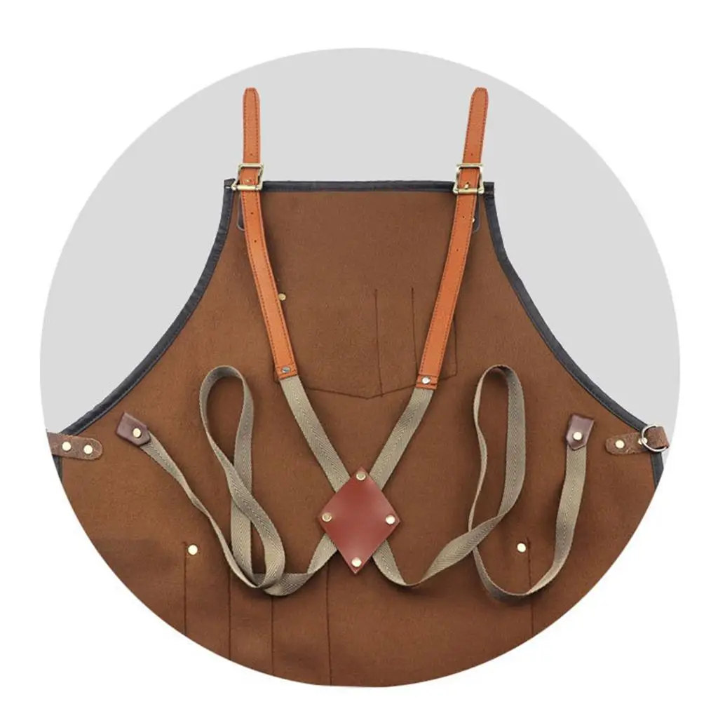 Premium Quality Apron Chef Cooked Kitchen Waterproof Oil BBQ Custom Barista Bib Beauty Overalls Adult Leather Wholesale ODM