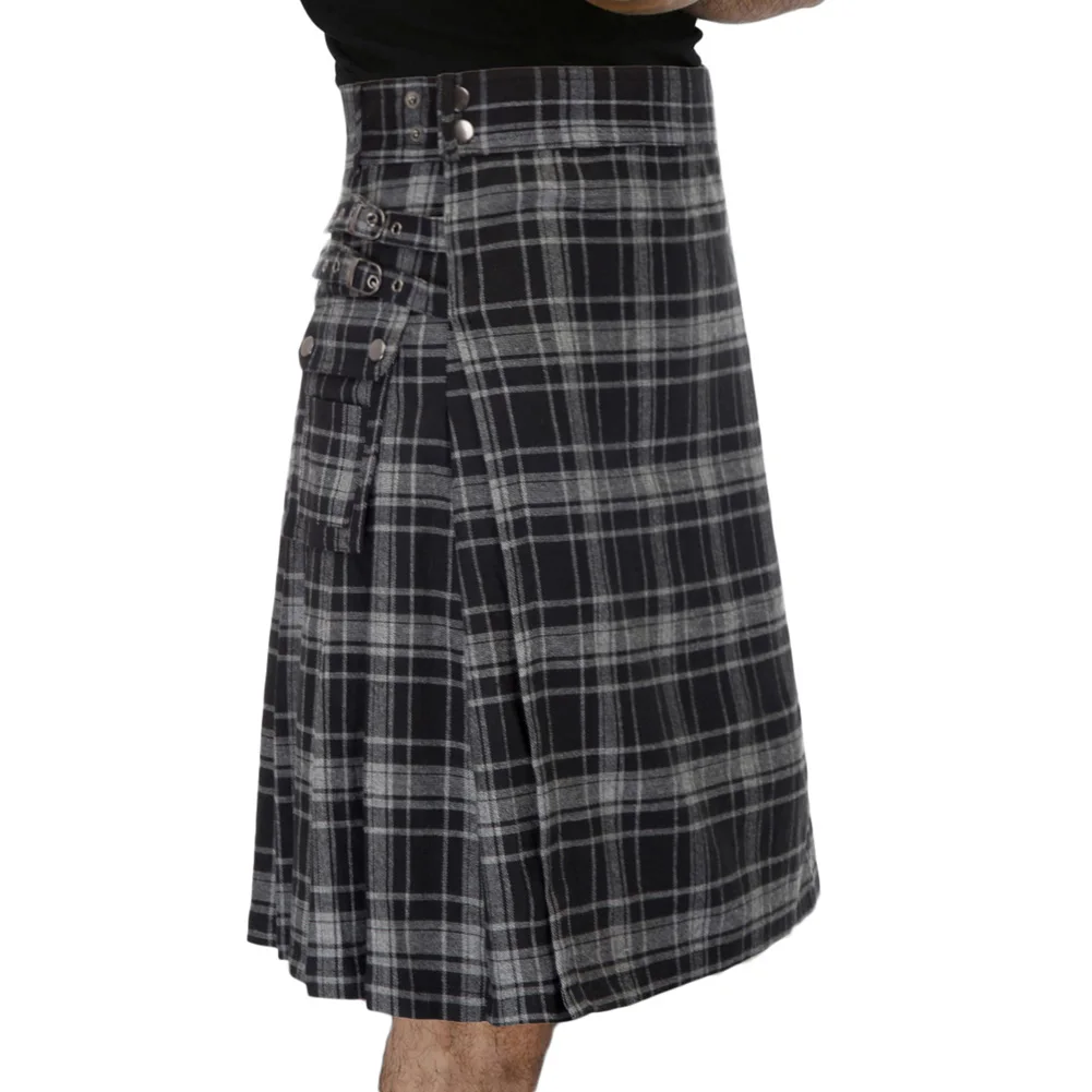 SLE02066 SD Mens Scotland Scottish National Kilt Skirt Tartan Plaided A-Line Stylish