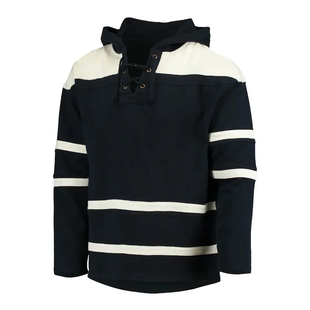 Wholesale Cheap Sublimated Ice Hockey Hoodie Custom Made Team Ice Hockey Hoodies Best 2 Color Design Black White