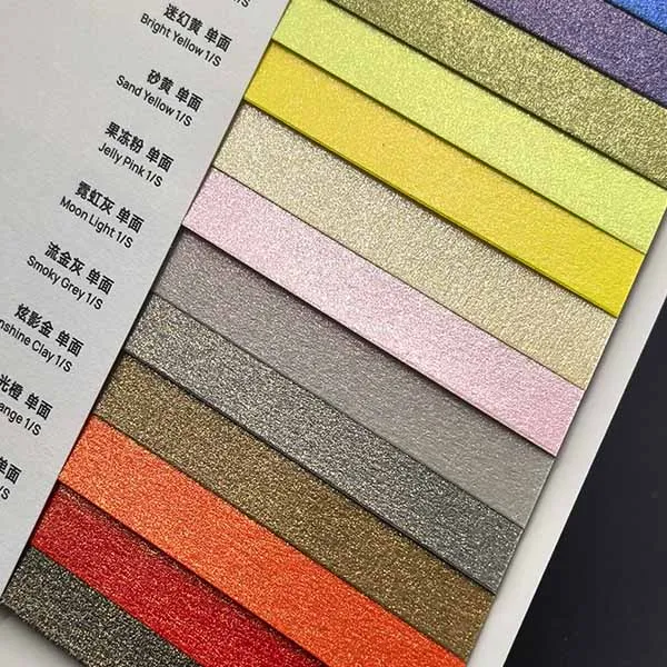 Перламутровая Мерцающая декоративная двухсторонняя бумага YISHU A4 120 г/м2 32 фунта