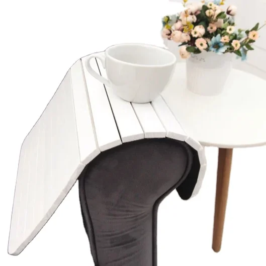 Wood Placemat Arm Chair Caddy Couch Arm Table Sofa wood Tray