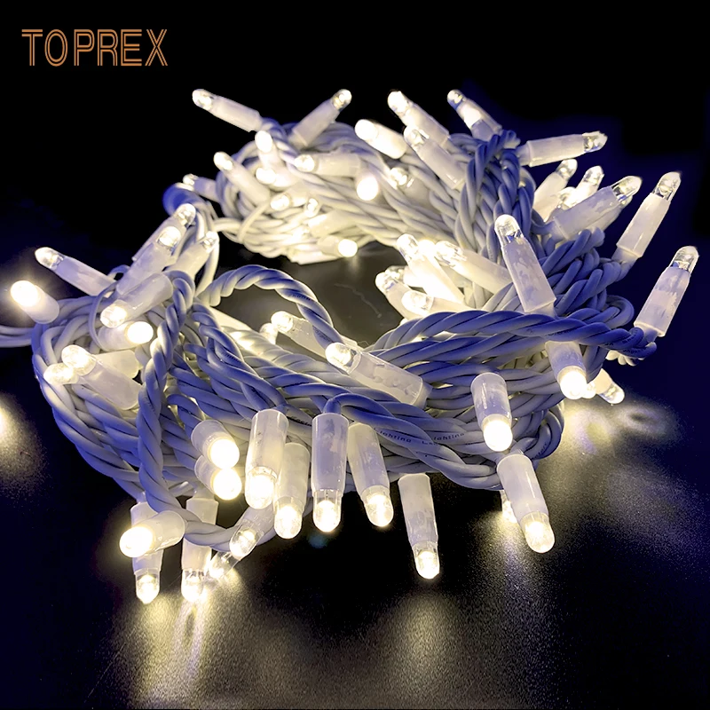 Toprex decor Christmas lights outdoor ip65 decoration 200 led rubber fairy string light