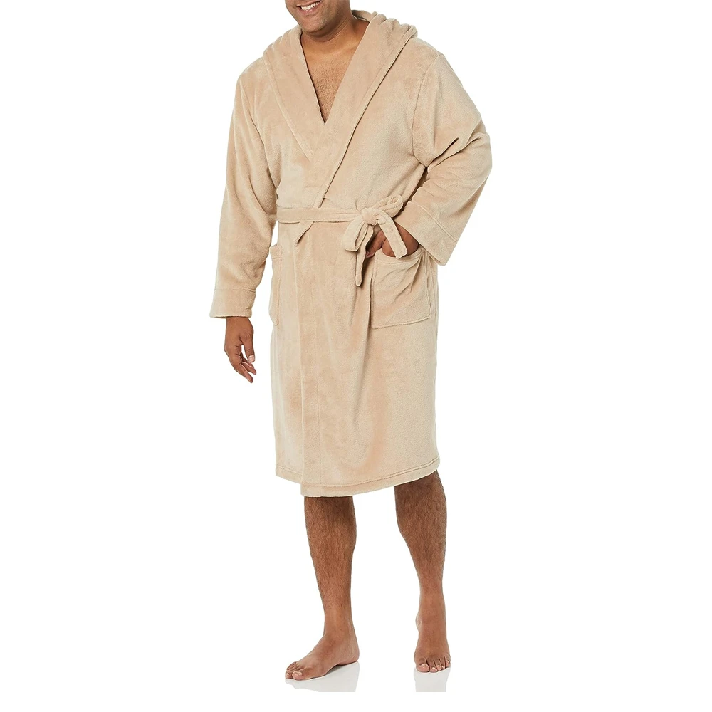 Best Quality Cotton Customized Velvet linen hotel couple bathrobe friendly luxury long sleeve loungewear women dressing gown