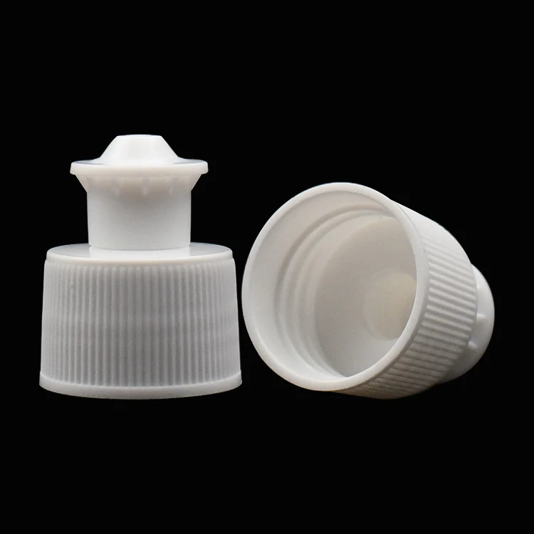 Factory direct sale 28mm 28/410 plastic water bottle pull push cap lids push pull cover cap