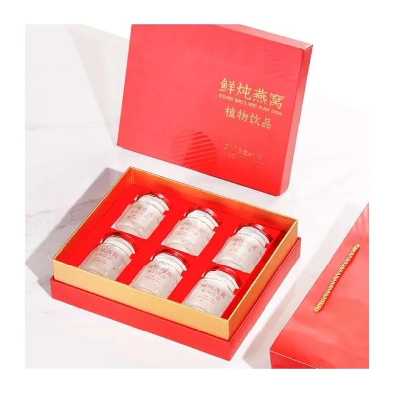 Boiled Drinking Food Box Adults Old-Aged Creamy White Fresh Sweet Taste [45ml x 6] Half Dozen Bottled Pure Bird Nest