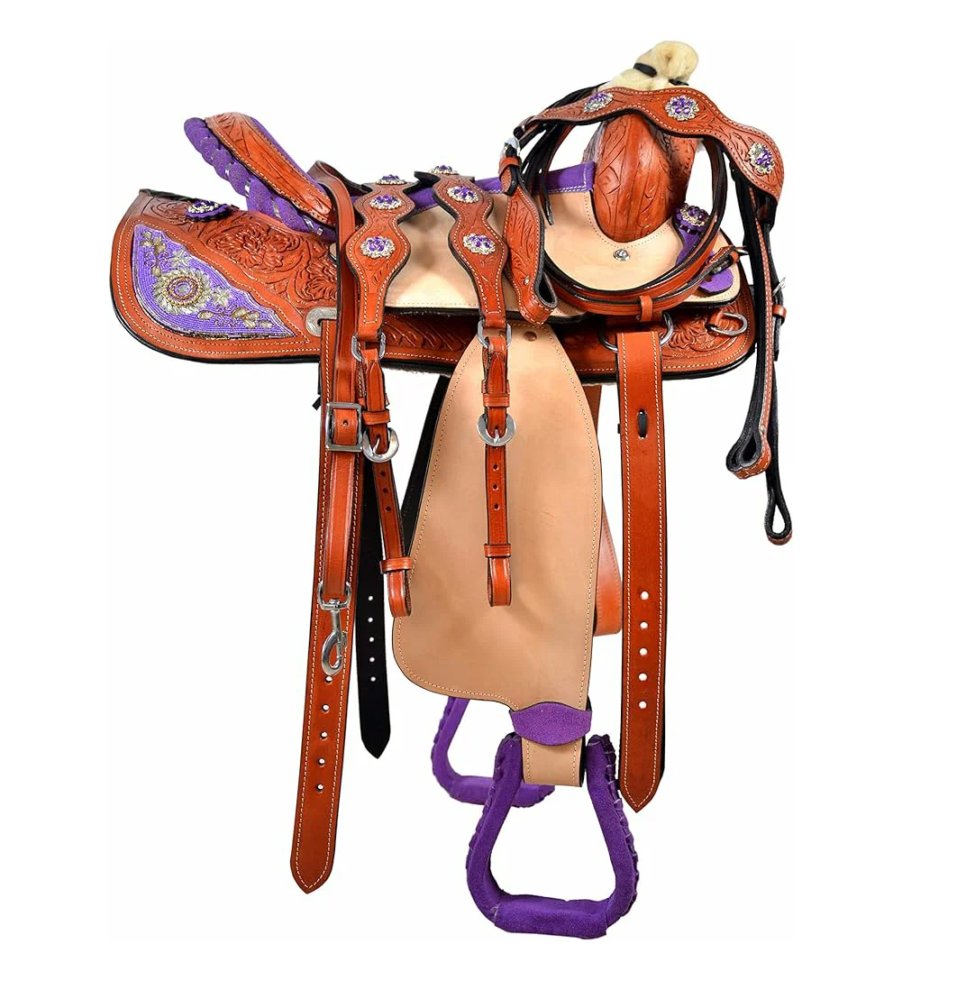 Oem Service Horse Saddles Pakistan Made Lightweight Horse Saddles Plain Dyed Horse Saddles