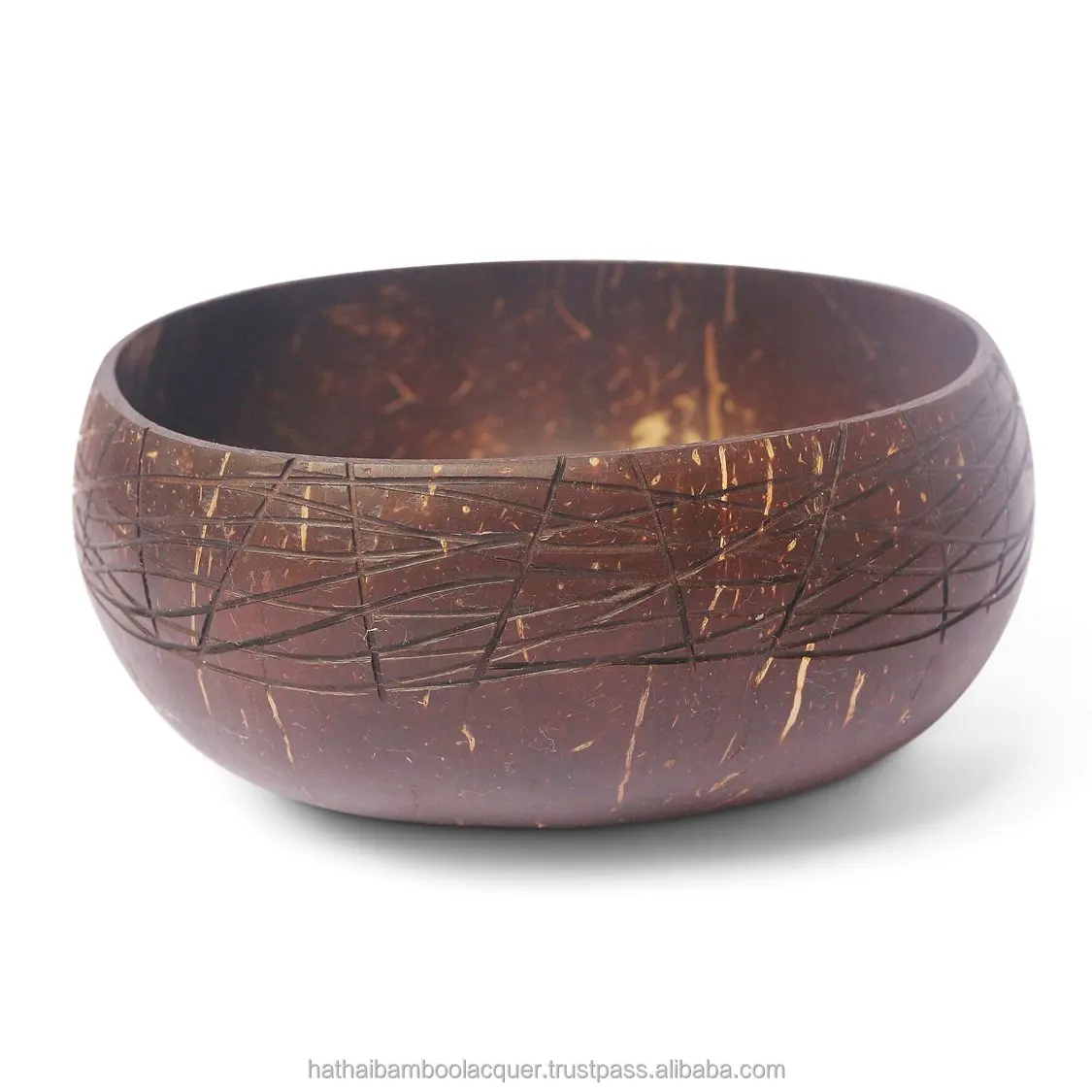 OEM ODM Handcarved Coconut Bowl Factory Direct Wholesale Style Asia Natural Bowl Amazon Hot Selling Hathai Vietnam